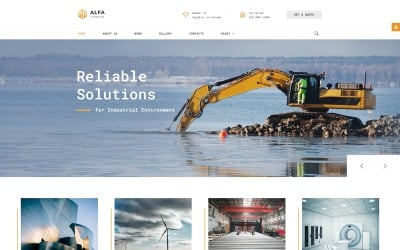 ALFA Industries - Промисловий чистий професійний шаблон Joomla