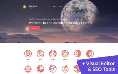 Astrology Center Premium Moto CMS 3 Template
