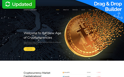 Bitcoin Cryptocurrency Premium Moto CMS 3-mall #65308