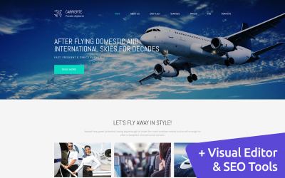 Carrierte - Özel Havayolu Premium Moto CMS 3 Şablonu