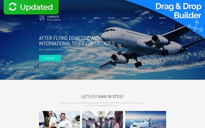Carrierte - Private Airline Premium Moto CMS 3 Template