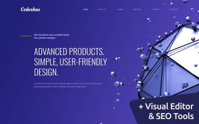 Codeskus - Web Design Agency Premium Moto CMS 3 sablon