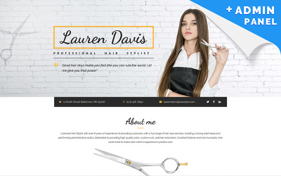 Hair Salon Responsive Landing Page Template Templates de Landing Page №65372