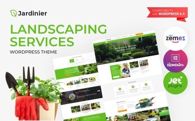 Jardinier - WordPress-tema för landskapsarkitekturtjänster