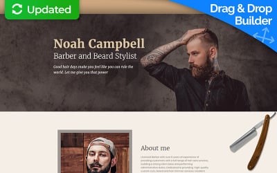 Noah Campbell - Plantilla de página de destino de Barber CV MotoCMS 3