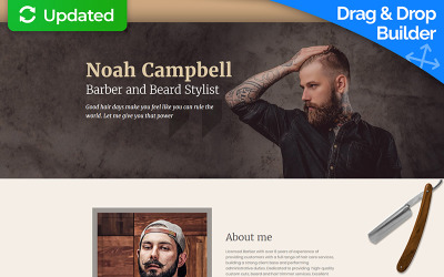Ной Кемпбелл - Шаблон цільової сторінки Barber CV MotoCMS 3