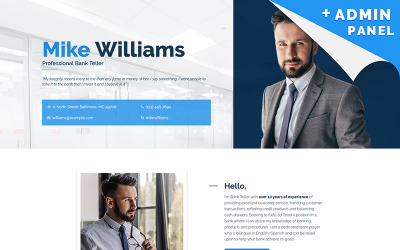 Responsives Landing Page Template für Bank #65373