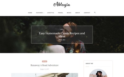 Abloga - HTML5-mall för blogghemsida