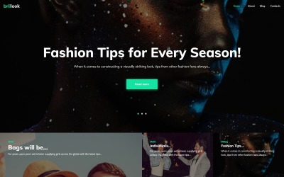 Responsivt Brillook Lite - Fashion Blog Free WordPress Theme WordPress-tema #65338