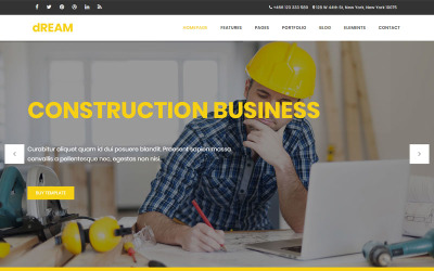 Responsivt Dream - Construction & Business Bootstrap Hemsidemall #65329