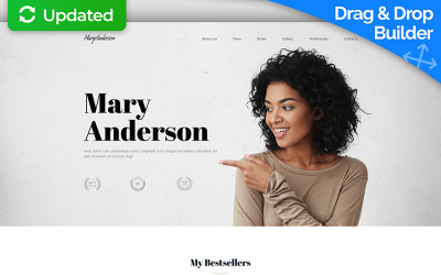 Reszponzív Mary Anderson - Book Writer Premium Moto CMS 3 sablon 65305