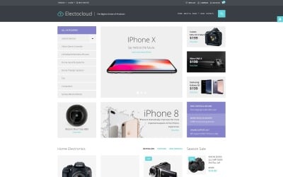 Electrocloud - шаблон Joomla для мобильного магазина