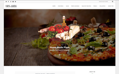 "Narya - Food Blog For Cooks" Responsive WordPress thema №65471