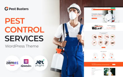 Pest Busters - Тема WordPress для компании по борьбе с вредителями и дезинсекции.