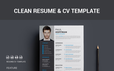 Prémium Resume/CV-Paul Hoffman Resume Template Önéletrajz sablon 65458