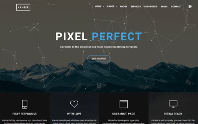Website Vorlage namens "Kanter - Creative Responsive Minimalistic HTML" #65438