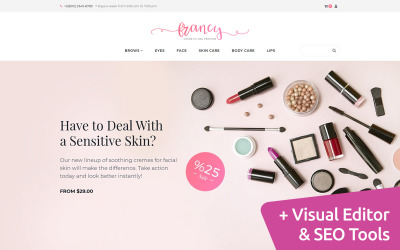 Francy - Cosmetics Store MotoCMS e-commercesjabloon