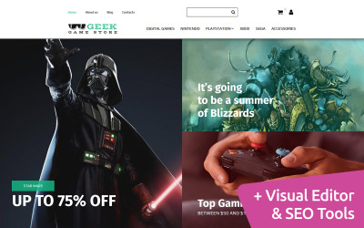 Geek - Game Shop MotoCMS e-kereskedelmi sablon