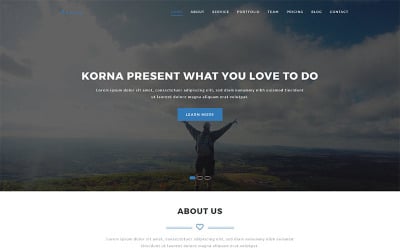 Korna - Portfolio Kreatywny szablon strony docelowej