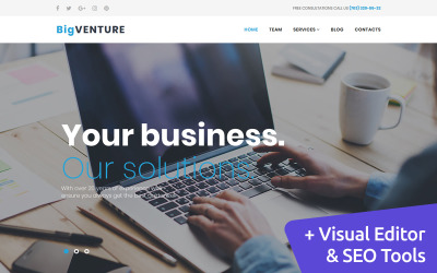 Moto CMS 3 Template namens "BigVenture - Consulting Group" #65573