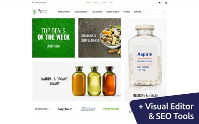 Pamid - Online Drugstore MotoCMS E-ticaret Şablonu
