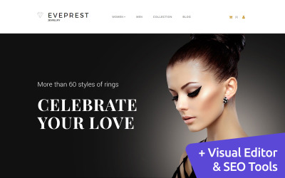 Responsivt Jewelry MotoCMS Ecommerce Template MotoCMS Ecommerce-mall #65589