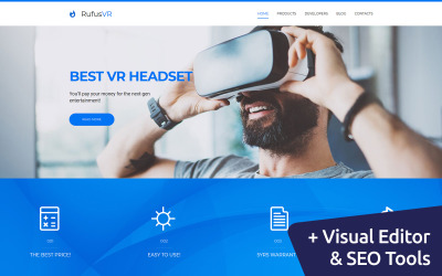 RufusVR - VR Startup Moto CMS 3 sablon