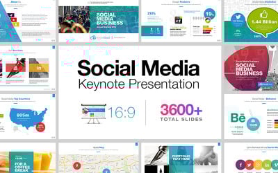 社交媒体演示-主题演讲模板