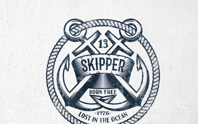 Skipper Anchor Logo sablon