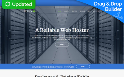 Uptime99 - Hosting Company Moto CMS 3 Template