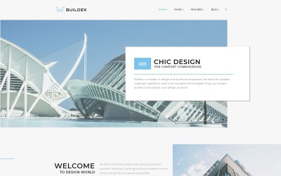 "Buildex - Multipage Architecture Agency Responsive" - адаптивний WordPress шаблон №65631