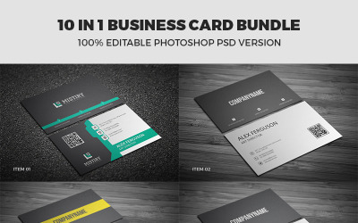 Business Card Bundle Print - Corporate Identity Template