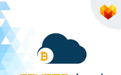 Crypto Cloud - Bitcoin Trading Company Bedrijfslogo sjabloon