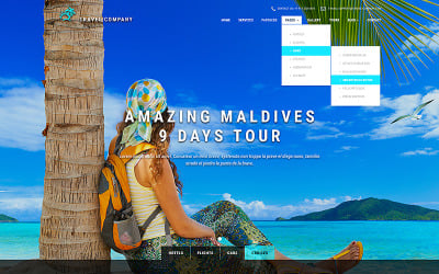 Modèle de site Web de réservation de voyage