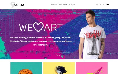 Modello PrestaShop Responsive #65612 "ShirtIX"
