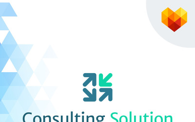 Modelo de logotipo de solução de consultoria