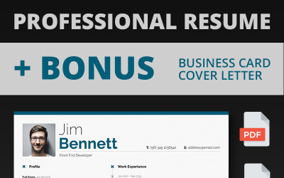 Jim Bennett Ön Uç Geliştirici Özgeçmiş Şablonu