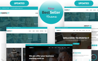 "Perfect Corporate Responsive" 响应式WordPress模板 #65710