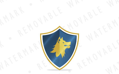Wild Wolf Escutcheon Logo Template
