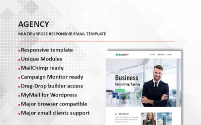 Agentur - Mehrzweck-Responsive-Newsletter-Vorlage
