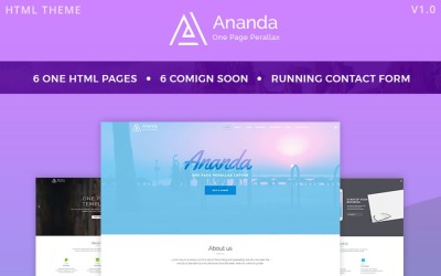 Ananda - egyoldalas Parallax weboldal sablon