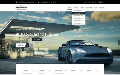 Auto Market Bootstrap webbplats mall