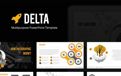 Багатоцільовий шаблон PowerPoint Delta