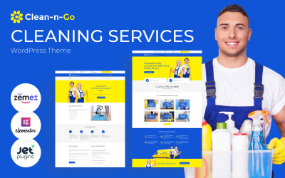 Clean-n-Go - Takarítási szolgáltatás WordPress sablon takarítócégek weboldalaihoz
