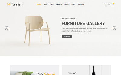Furnish - minimalistická šablona webových stránek nábytku