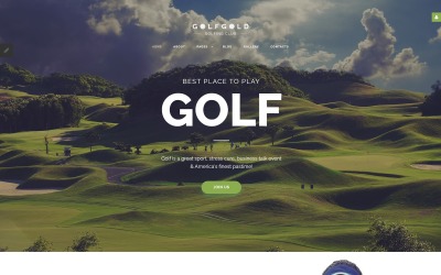 Golfové zlato - šablona Joomla golfového klubu