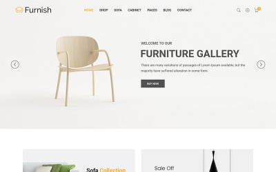 Mobília - Modelo de site de móveis minimalistas