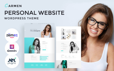 Personal Website WordPress Theme - Carmen WordPress Theme