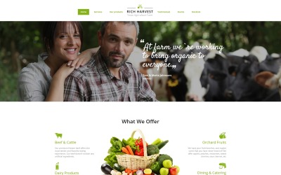 Responsivt Rich Harvest - Agriculture And Farming Landing Page-mall #65803