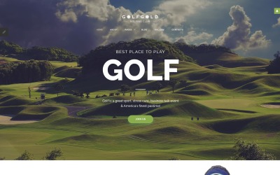 Responsywny szablon Joomla Golf Gold - Golfing Club Joomla Template #65891